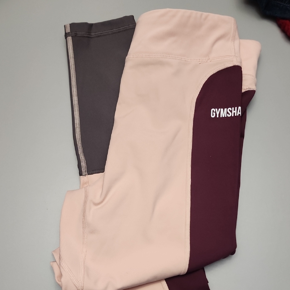 Gymshark Blush and Maroon Leggings